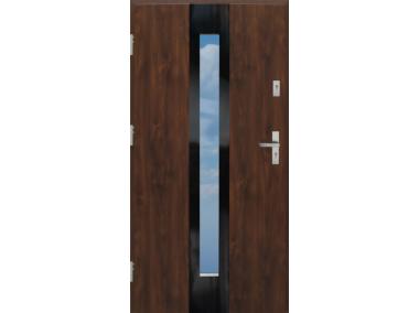 Zdjęcie: Drzwi zewnętrzne stalowo-drewniane Disting Olivio Glass 03 Orzech 90 cm lewe KR CENTER