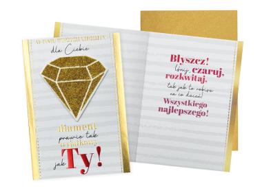Zdjęcie: Karnet DK-1007 Urodziny - diament KUKARTKA