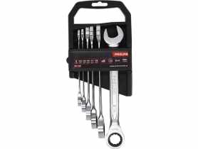 Klucze płaskie z grzechotką, zestaw 6 sztuk 8-19 mm CV, PROLINE