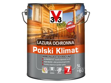 Lazura ochronna Polski Klimat Impregnująco-Dekoracyjna Drewno egzotyczne 5 L V33