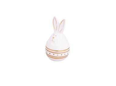 Zdjęcie: Figurka ceramiczna zając ze złotymi kropkami 4x4x8 cm ALTOMDESIGN