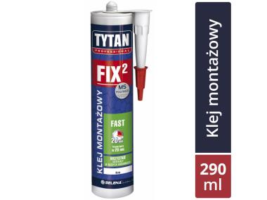 Zdjęcie: Klej montażowy biały FIX2 Fast 290 ml TYTAN PROFESSIONAL