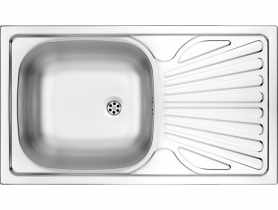 Zlewozmywak Techno satyna 1K Z/O 760x435x150, 2" + osprzęt DEANTE