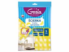 Ścierki uniwersalne w kratkę o zapachu cytrynowym 5 szt. GOSIA