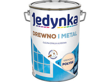 Zdjęcie: Emalia olejno-alkidowa drewno i metal kremowy 5 L połysk JEDYNKA