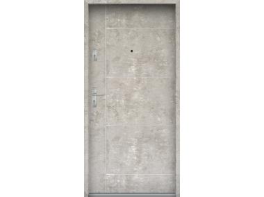 Drzwi wejściowe do mieszkań Bastion A-65 Beton naturalny 80 cm prawe OSPŁ KR CENTER