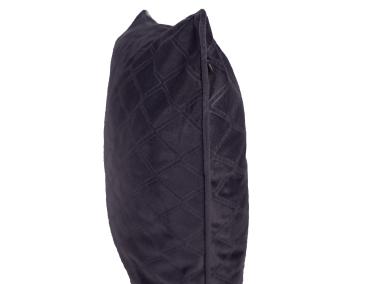 Zdjęcie: Poszewka Velvet tłoczony wzór karo chic geometry grafitowa 45x45 cm CHIC HOME