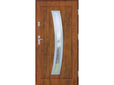 Drzwi zewnętrzne stalowo-drewniane Disting Figaro 02 Dąb złoty 80 cm prawe KR CENTER