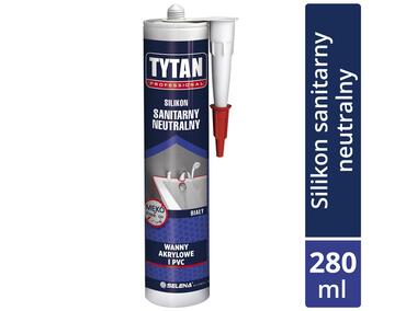 Zdjęcie: Silikon neutralny sanitarny do wanien biały 280 ml TYTAN PROFESSIONAL