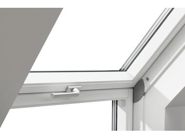 Zdjęcie: Okno dachowe balkonowe VEC M35 2065 dolna część malowane na biało VELUX