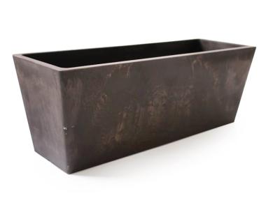 Zdjęcie: Doniczka 45x16x16 cm brązowa prostokątna TIN TOURS