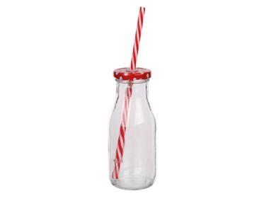Zdjęcie: Butelka ze słomką Spiżarnia Pani Domu do zimnych napojów 320 ml ALTOMDESIGN