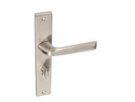 Klamka wewnętrzna Erba DH-87A szyld długi WC nikiel szczotkowany GAMET BASIC LINE