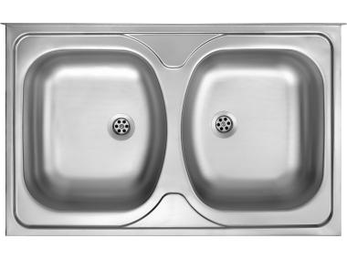 Zdjęcie: Zlewozmywak Tango dekor 2K B/O 800x500x130, 2" + osprzęt DEANTE