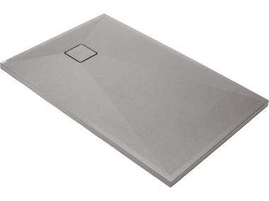 Zdjęcie: Brodzik Correo prostokątny szary metalik, granitowy 140x90 cm DEANTE