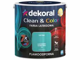 Farba satynowa Clean&Color 2,5 L lazurowy szantung DEKORAL