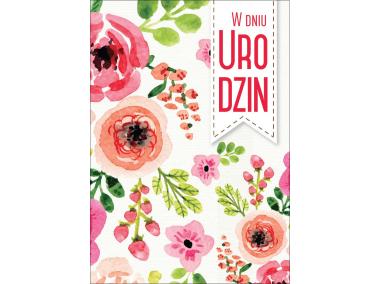Zdjęcie: Karnet PP-1919 Urodziny - kwiaty KUKARTKA