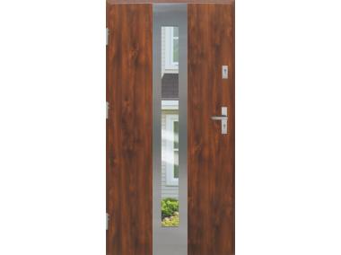 Zdjęcie: Drzwi zewnętrzne stalowo-drewniane Disting Otello 05 Dąb złoty 90 cm lewe zamek listwowy KR CENTER