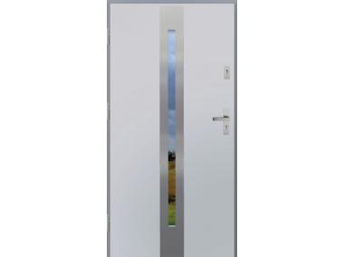 Drzwi zewnętrzne stalowo-drewniane Disting Otello 12 Biały 90 cm lewe KR CENTER