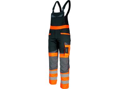 Zdjęcie: Ogrodniczki ostrzegawcze czarno-pomarańczowe, 2XL, CE, LAHTI PRO