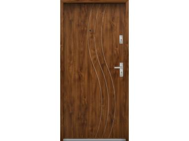 Zdjęcie: Drzwi wejściowe do mieszkań Bastion N-07 Dąb złoty 90 cm lewe ODO KR CENTER