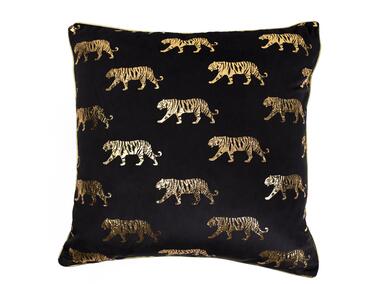 Zdjęcie: Poszewka w tygrysy majestic chic czarno-złota 45x45 cm CHIC HOME