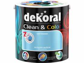 Farba satynowa Clean&Color 2,5 L błękitny muślin DEKORAL
