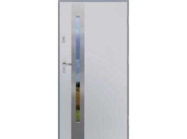 Zdjęcie: Drzwi zewnętrzne stalowo-drewniane Disting Otello 12B Biały 90 cm prawe KR CENTER