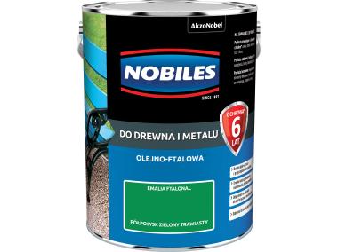 Zdjęcie: Farba ftalowa do drewna i metalu Ftalonal 5 L zielony trawiasty NOBILES