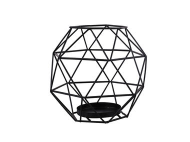 Zdjęcie: Świecznik metalowy 15x15x13,5 cm czarny ALTOMDESIGN