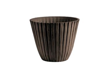Zdjęcie: Doniczka z surowców wtórnych 15x15x15 cm brązowa TIN TOURS