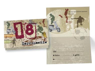 Zdjęcie: Zaproszenie ZZ-051 18 Urodziny KUKARTKA