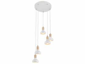 Lampa wiszaca Puerto 5-punktowa biała CANDELLUX