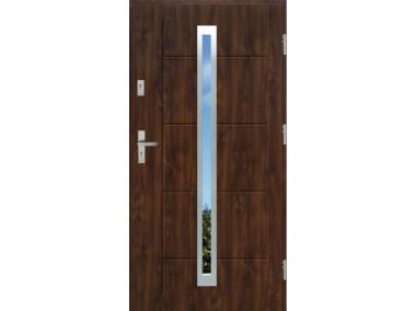 Drzwi zewnętrzne stalowo-drewniane Disting Nicolo 11 Orzech 90 cm prawe KR CENTER