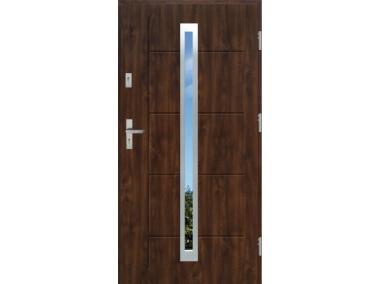 Drzwi zewnętrzne stalowo-drewniane Disting Nicolo 11 Orzech 90 cm prawe KR CENTER