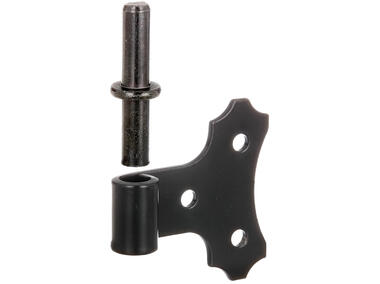 Zdjęcie: Skobel z płytką ozdobną czarny 14/94x35 mm ALBERTS