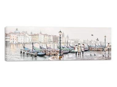 Zdjęcie: Obraz Canvas Watercolor 4 45x140 cm St403 Venezia Gondole STYLER