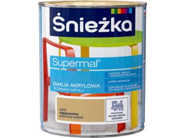 Zdjęcie: Farba emaliowo-akrylowa Supermal 0,8 L cappucino ŚNIEŻKA