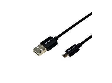 Zdjęcie: Przewód gumowy USB - microUSB 1 m, blister DPM SOLID