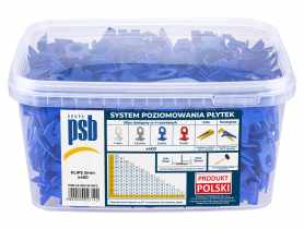 System poziomowania płytek klipsy niebieskie 2 mm - 400 szt. PSB
