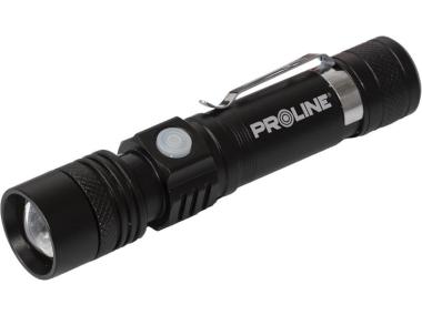 Zdjęcie: Latarka aluminium USB-C, 300 lm, Zoom, 3x tryb świecenia PROLINE