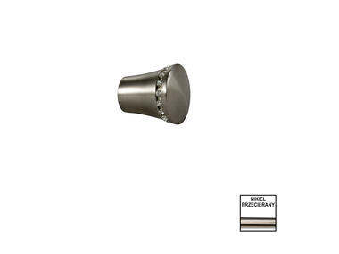 Zdjęcie: Końcówka karnisza Valentina fi 19 mm 2 szt tiara nikiel KARWEL