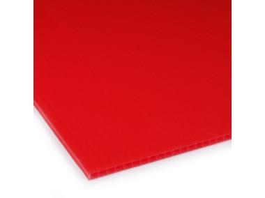 Polipropylen kanalikowy 100x200 cm - 3 mm czerwony ROBELIT