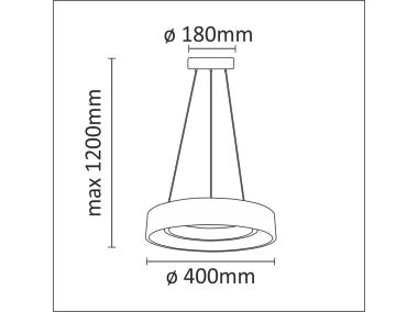 Zdjęcie: Lampa wisząca Bodo 20 W czarna IL MIO