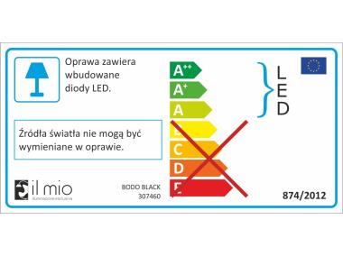 Zdjęcie: Lampa wisząca Bodo 20 W czarna IL MIO