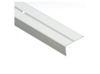 Zdjęcie: Profil schodowy szeroki z ryflem 40x20 mm AL LSSR 2 m srebrny CEZAR