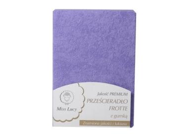 Zdjęcie: Prześcieradło Frotte z gumką 160x200 cm fiolet MISS LUCY