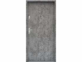 Drzwi wejściowe do mieszkań Bastion N-53 Beton srebrny 80 cm (NW) prawe ODR KR CENTER