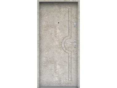 Zdjęcie: Drzwi wejściowe do mieszkań Bastion N-03 Beton naturalny 80 cm lewe ODP KR CENTER