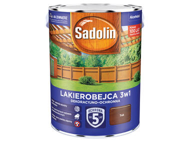 Zdjęcie: Lakierobejca dekoracyjno-ochronna 3w1 - 5 L teak SADOLIN